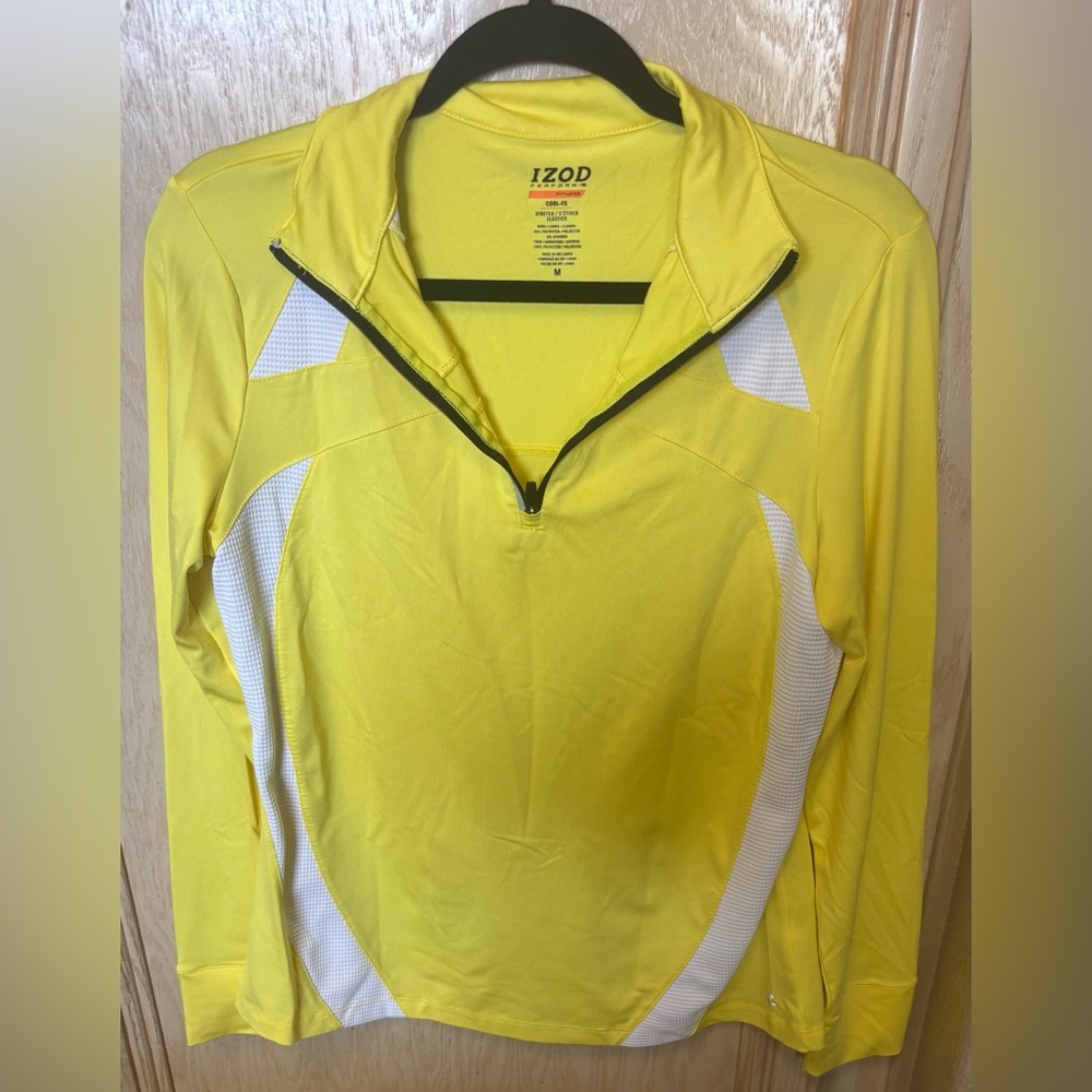 Izod Cool-FX Yellow‎ Pullover with White Trim